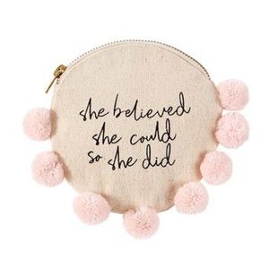 NWT Mud pie canvas pouch